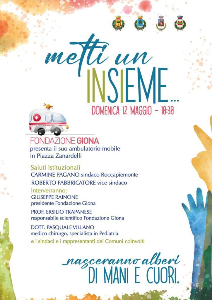 Fondazione Giona presenta una giornata speciale a Roccapiemonte il 12 Maggio